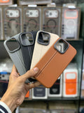 Premium Stitched Leather Case for iPhone – Shockproof with Pro Camera Protection