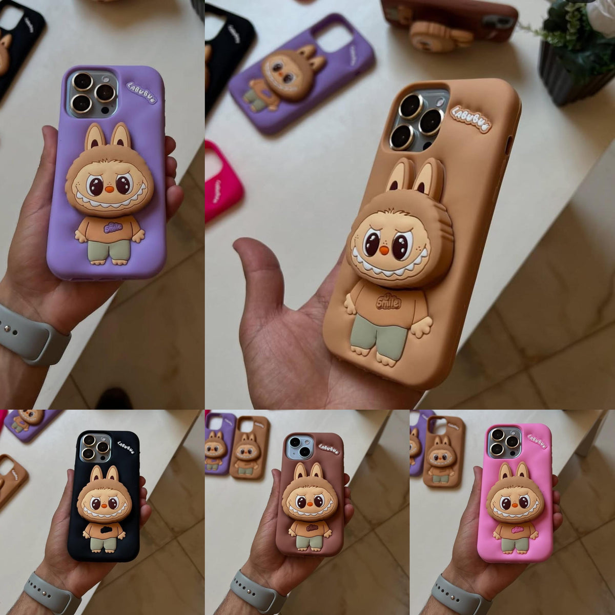 Labubu Cute Bear Cartoon Case – Stylish Shockproof Phone Cover for iPhone