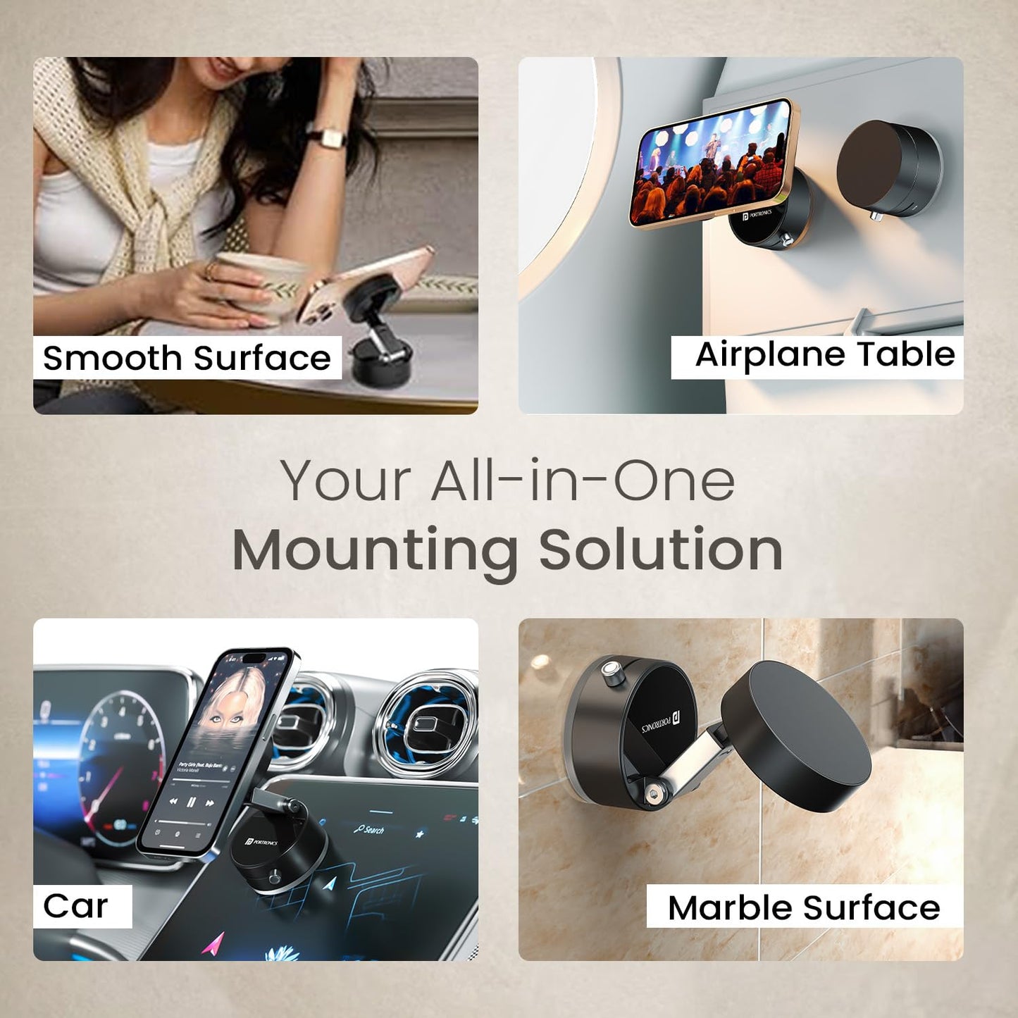 360-Degree Rotating Magnetic Phone Holder - Premium Phone Mount