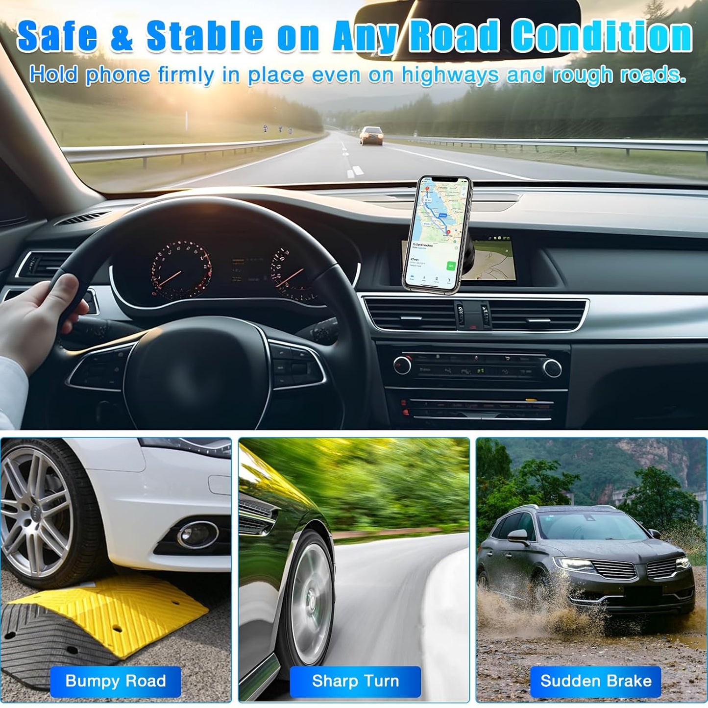 360-Degree Rotating Magnetic Phone Holder - Premium Phone Mount