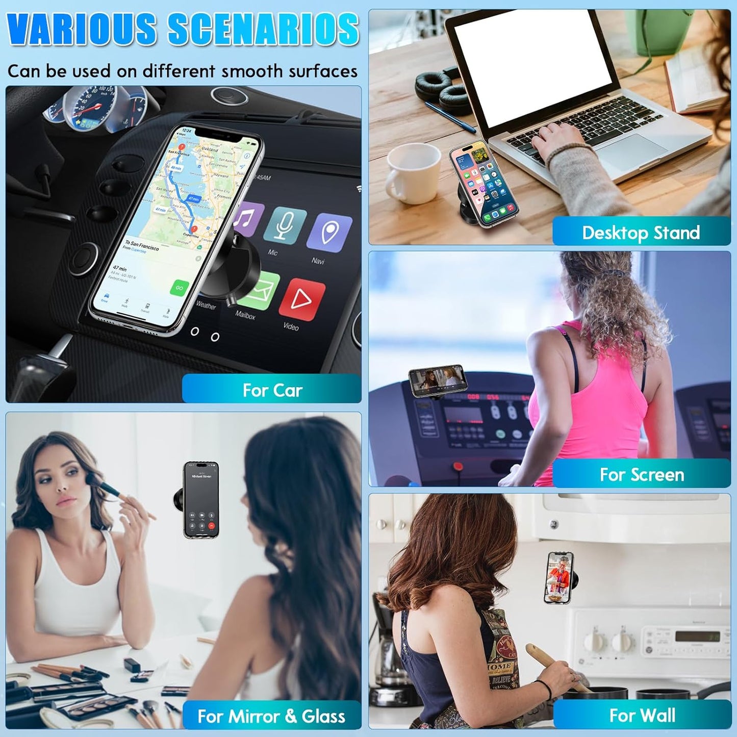 360-Degree Rotating Magnetic Phone Holder - Premium Phone Mount