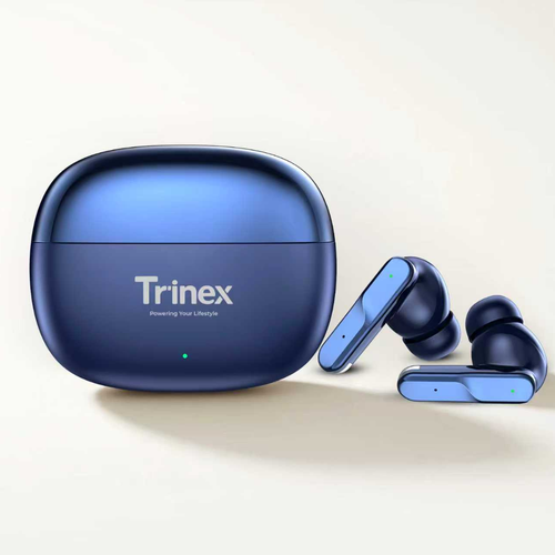 Trinex PowerPods Max Bluetooth 5.3 Wireless Gaming Earbuds | AI Real-Time Translation | Low Latency Game Mode