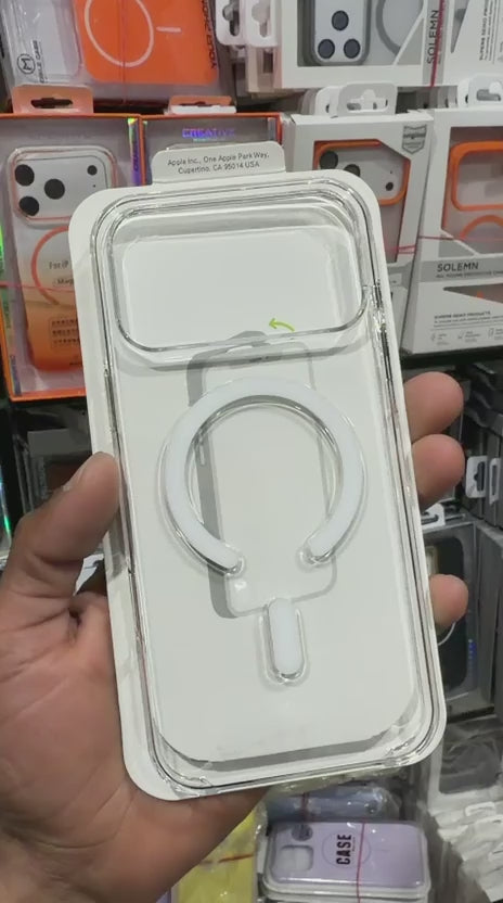 ORIGINAL Magsafe Clear Case with IC Animation (Anti -Yellow) Case