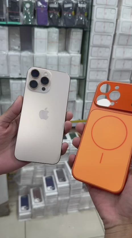 Convert your iPhone into iPhone 17 Pro Max Magnetic AG Glass Phone Case – Shockproof Matte Finish