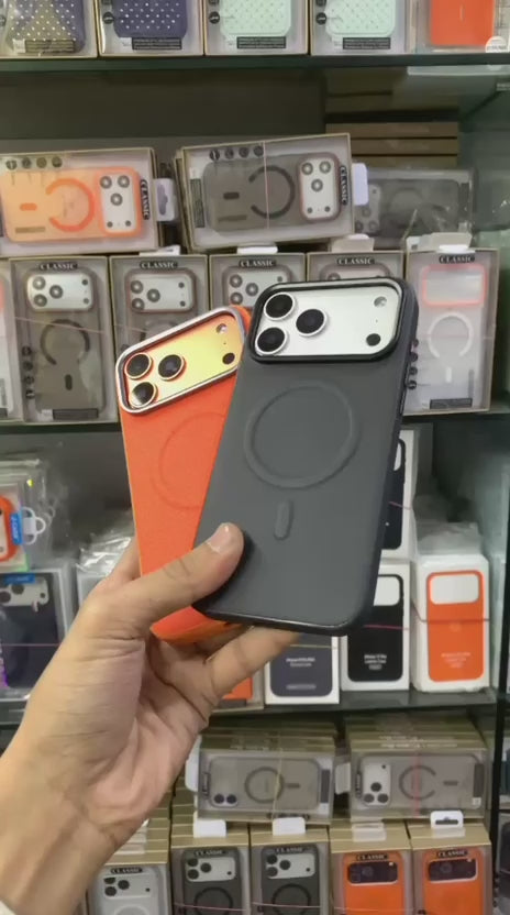 Creative Magsafe Leather Case for iPhone 17 Series